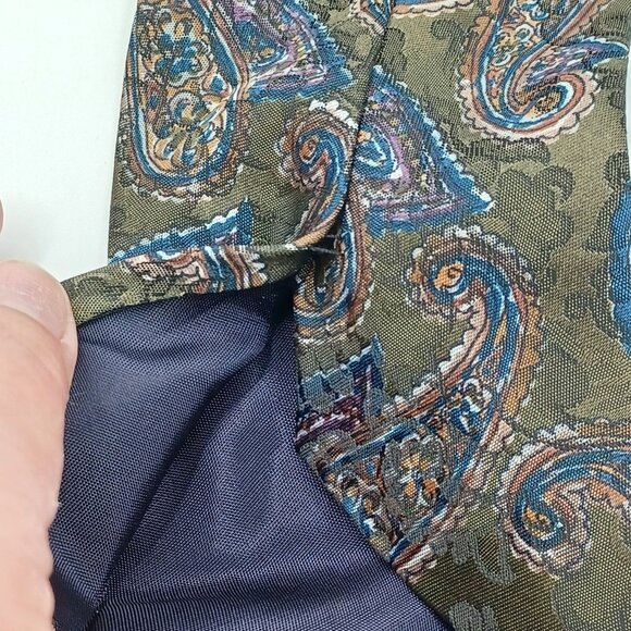 Pagliano Tie Mens Paisley Print Multi Colored Traditional 59" Business Casual - Picture 6 of 6